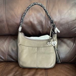 NWT Brighton Shoulder Bag, Metallic Brown color, with Braided Shoulder Strap